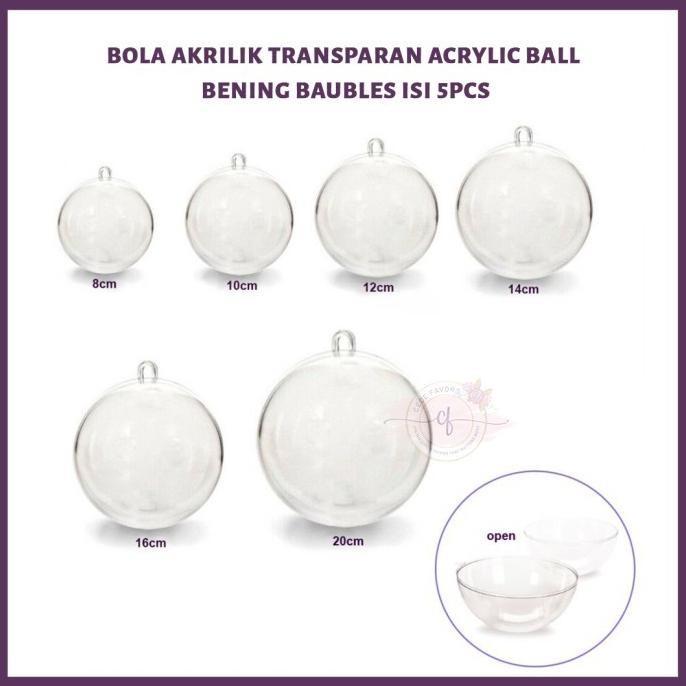 '+'+'+'+] Bola Akrilik Transparan Acrylic Ball Bening CECE FAVOR Baubles Full