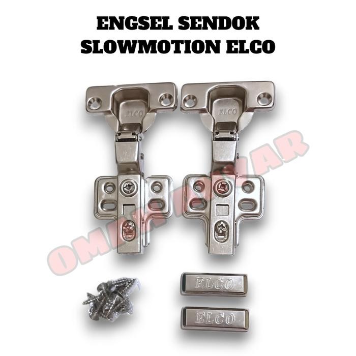 {{{{{{] 1 PASANG Engsel Sendok Olympik Kaca Elco Hidrolik Hidrolis 35mm 26mm