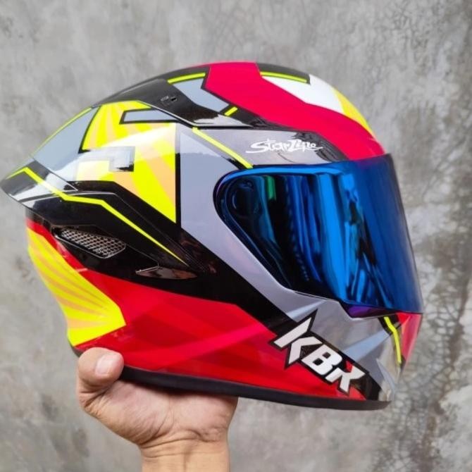 HELM FULLFACE KBR TT COURSE HITAM DOP PAKET GANTENG PRIA WANITA DEWASA IDENTIK KYT