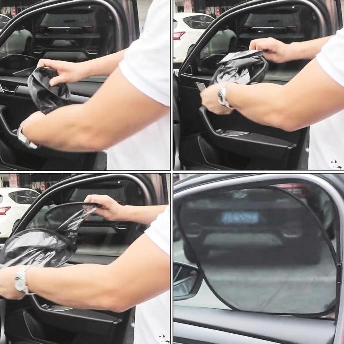 TIRAI PELINDUNG PANAS MATAHARI ANTI UV BAHAN MESH UNTUK JENDELA MOBIL
