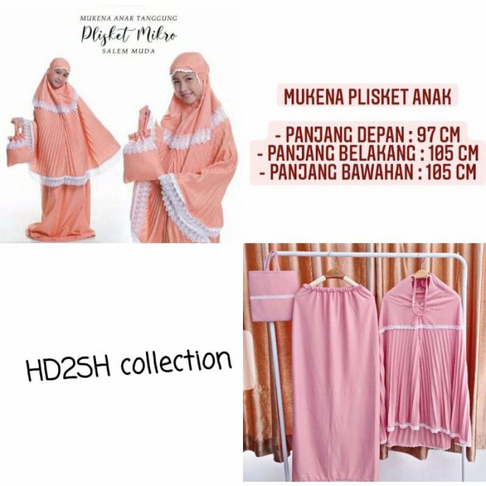 MUKENA PLISKET ANAK TANGGUNG USIA 5/12 TAHUN