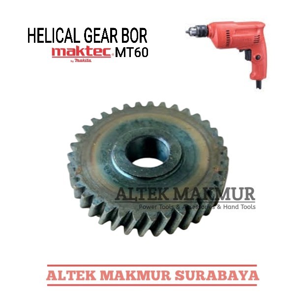,,,,,,,] Helical Gear Mesin Bor 10mm Maktec MT60
