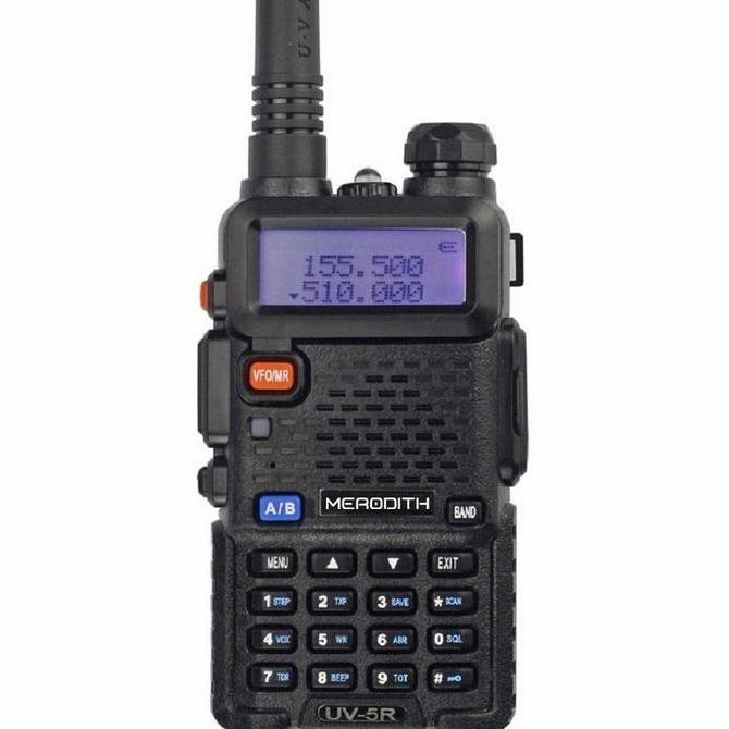 (COD) HT MERODITH UV5R WALKIE TALKIE DUAL BAND 5W 128CH UHF+VHF HANDY TALKIE LUAR RUANGAN WALKY TALK