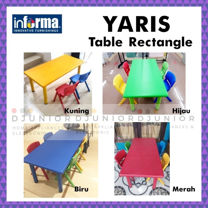 YARIS - MEJA BELAJAR ANAK PERSEGI PANJANG / MEJA KELAS TK SD RECTANGLE
