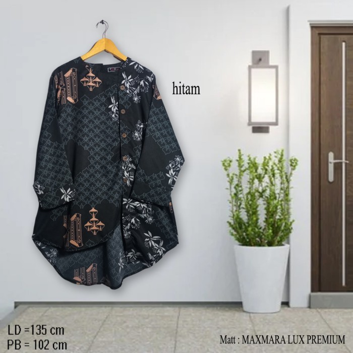 TUNIK JUMBO - LD 135 SUPER BIG SIZE - POPLIN COTTON (TEBAL) -