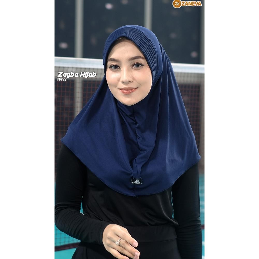 New Zaneva - Zayba Hijab Bergo Pad Sport By Zaneva || Terbaru Kekinian Modern Simple Adem Original