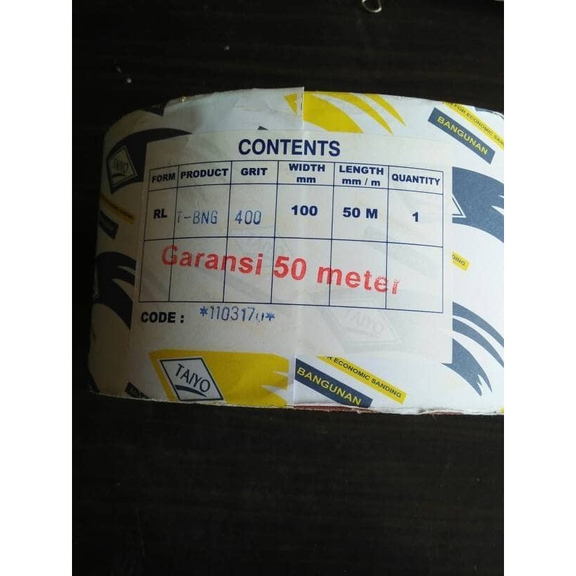 Amplas Meteran Taiyo/Amplas Meteran Roll/Amplas Meteran