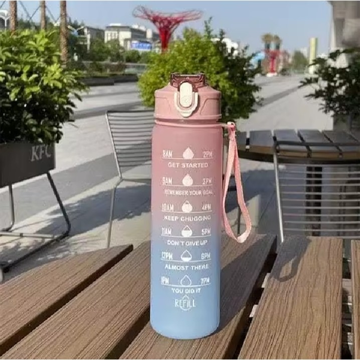 Botol minum viral gradasi ukuran 1 Liter / botol air minum