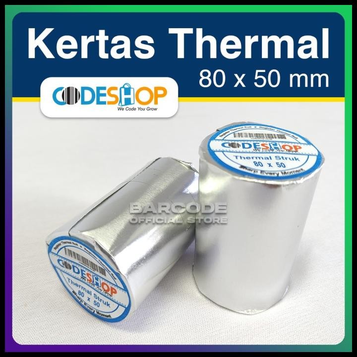 

Terlaris Kertas Thermal Supplies Printer Bluetooth Ukuran 80 X 50 / 80X50 Mm Good Quality