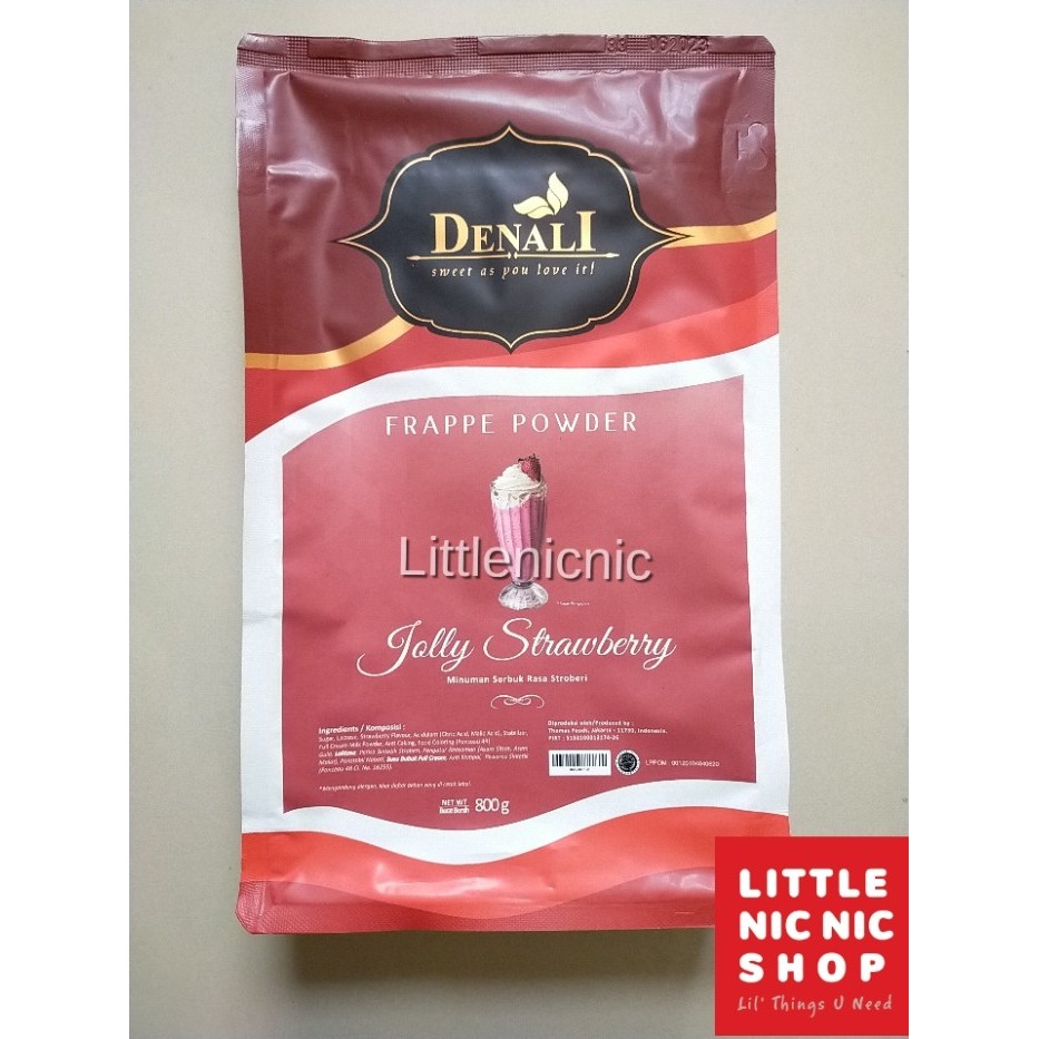 

Bubuk minuman Denali Jolly Strawberry Frappe Powder