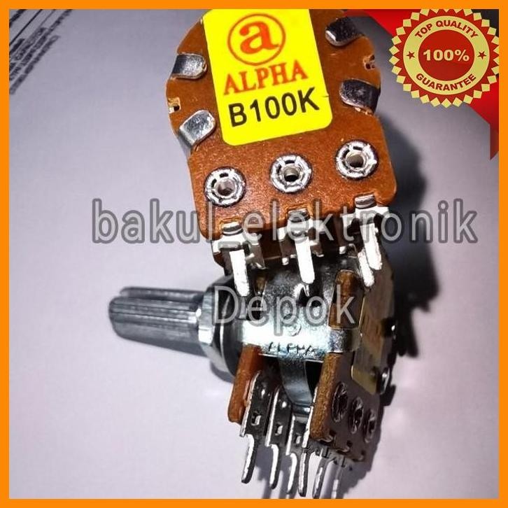[bak] potensio meter 100k stereo alpha a plus original