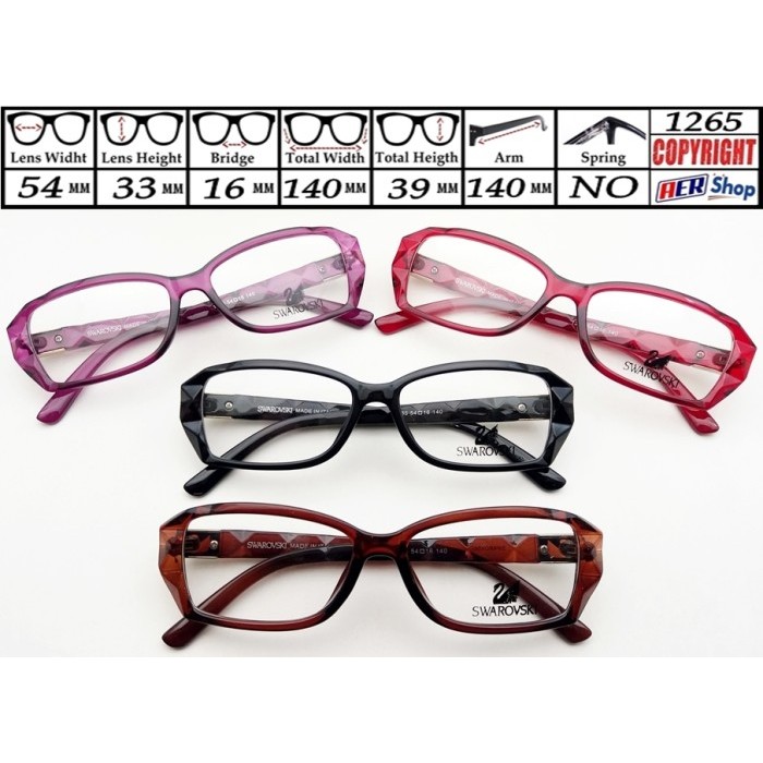 frame minus - frame swarovski - kacamata minus - frame cewek minus