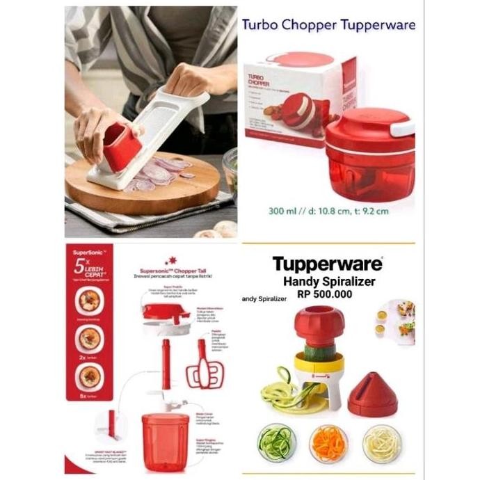 

ORIGINAL TUPPERWARE PENGIRIS BAWANG SPEEDY MANDO/TURBO COPER/TALL COPER/HANDY SPIRALIZER ORIGINAL