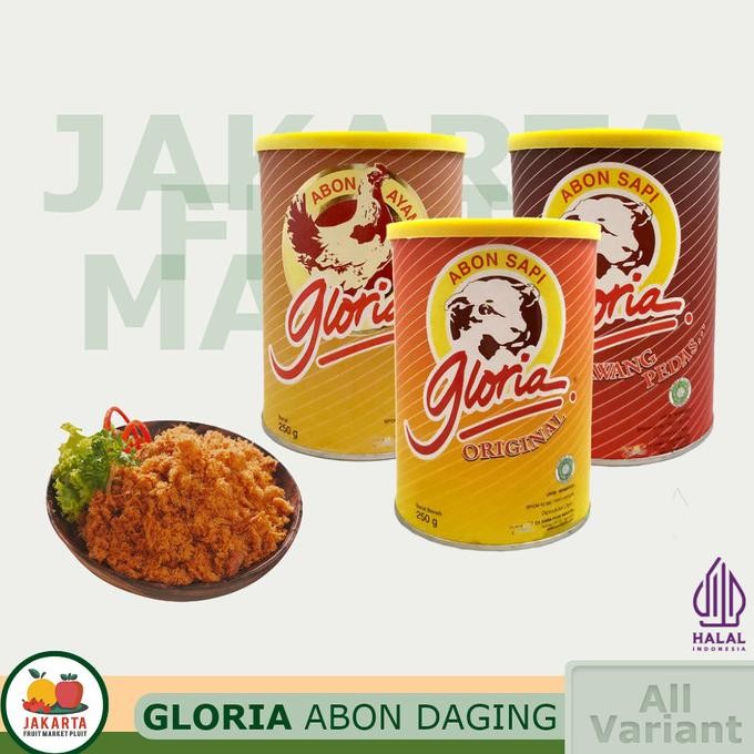 

ABON GLORIA ALL SAPI AYAM BAWANG DAGING ASLI ORIGINAL