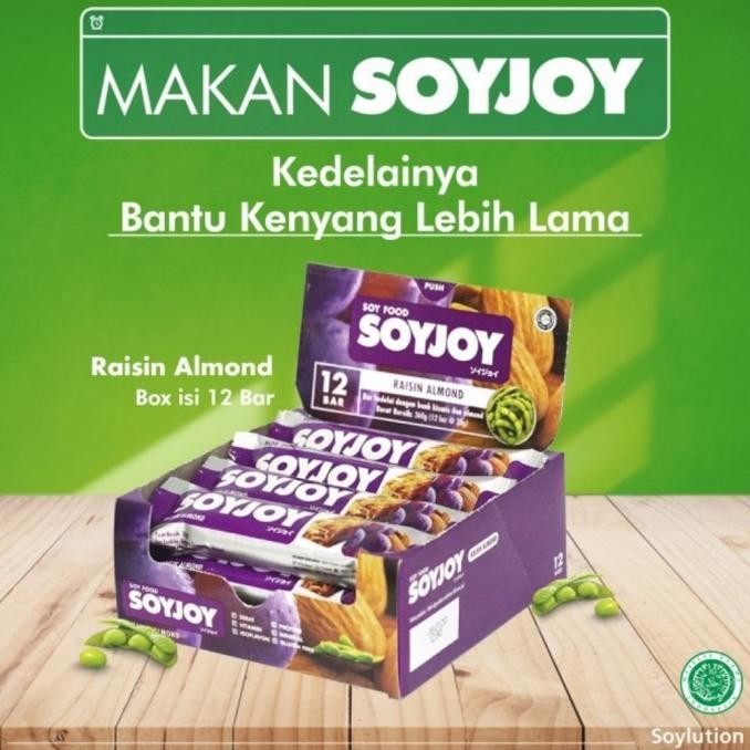 

SOYJOY RAISIN ALMOND 1 Box isi 12 Berkualitas