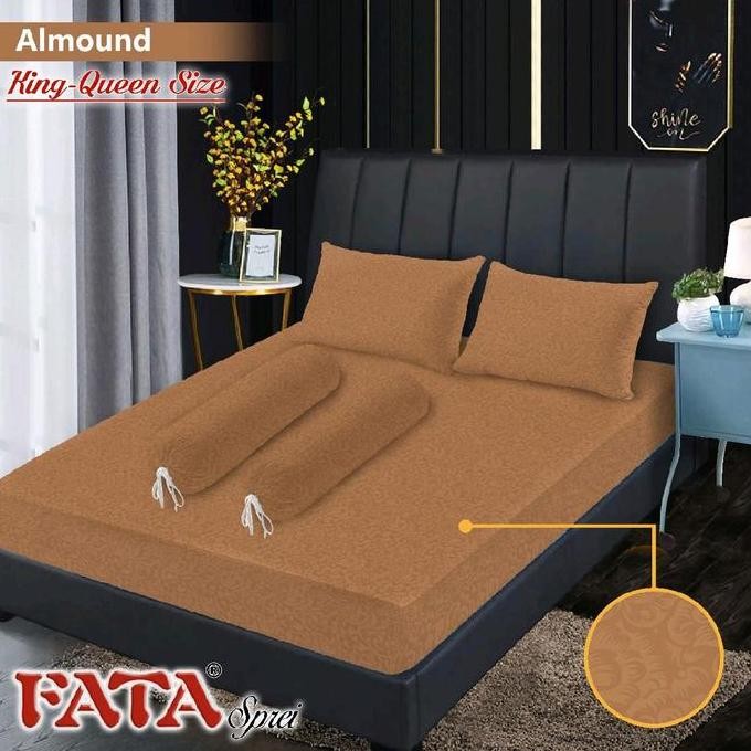 

FATA - Sprei Polos Emboss Almond King 180x200x20 / Queen 160x200x20 / Single 120x200x20 / Super Single 100x200x20 / Super Single 90x200x20 Bantal Kain Sarung Guling Berkualitas