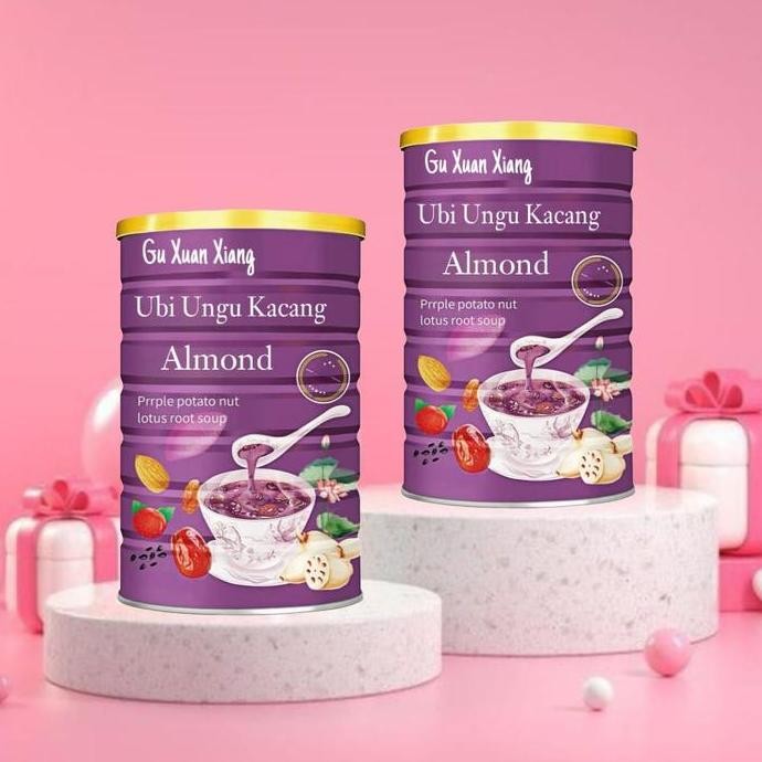 

2 Kaleng Oufen Lotus Root Powder ( UBI UNGU ) instan akar teratai Bubuk Minuman Kurma Manis Almond Berkualitas