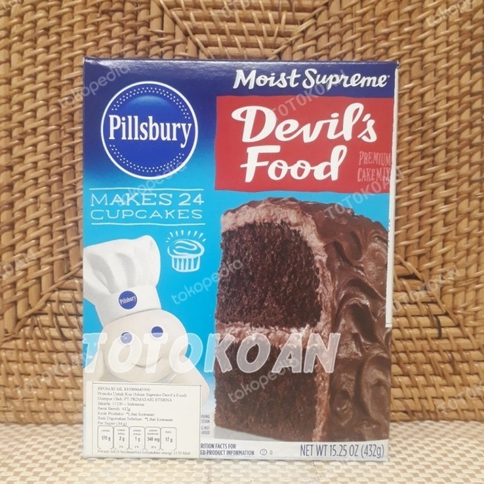 

PILLSBURY MOIST SUPREME PREMIUM CAKE MIX DEVIL'S DEVILS FOOD 432 GR