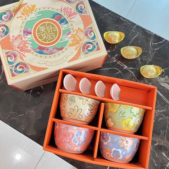 

HAMPERS IMLEK 2024 NAGA PREMIUM CNY GIFT SET KADO BOWL CERAMIC XINCIA