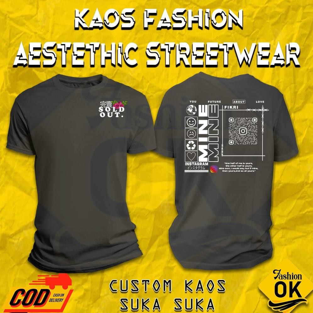 Promo Kaos Custom Streetwear Scan Barcode Profile Instagram Pacar Kalian Kaos Distro