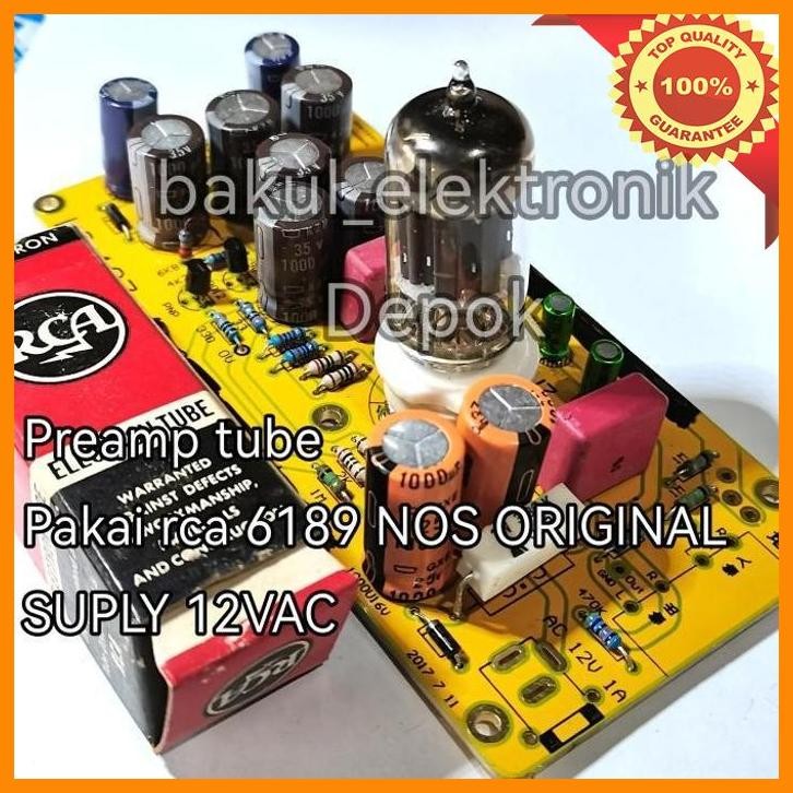 [bak] preamp tube 12au7 12at7 ecc81 (kit jadi seperti gambar)