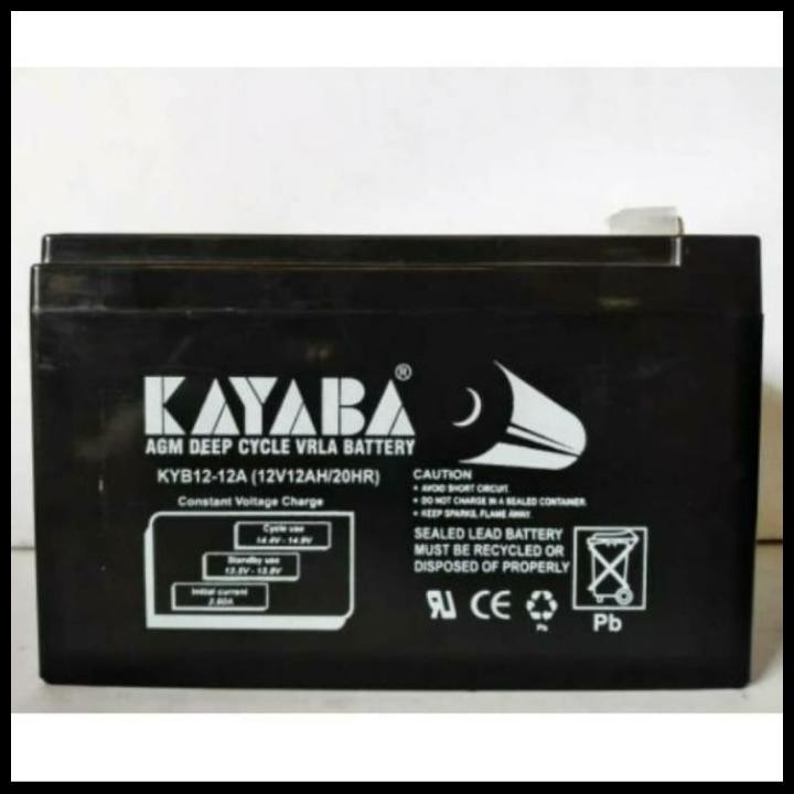 Terlaris Aki Baterai Kering Mf Vrla Ups Sepeda Listrik Kayaba 12V 12Ah Gel Good Quality