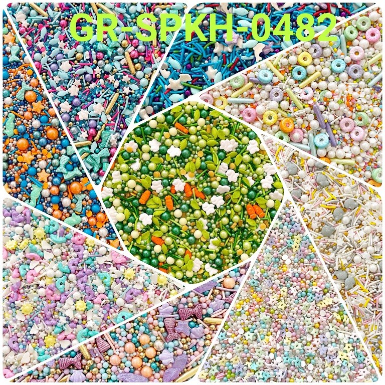 

GR-SPKH-0482 Sprinkles 500gr kelinci donat wortel ikan kenari kerang (sprinkles)