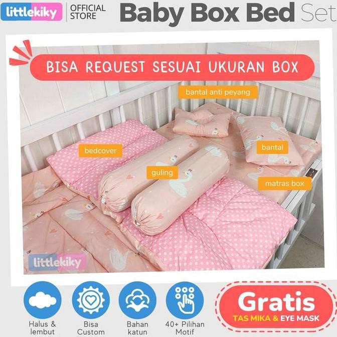 diskon! paket lengkap matras kasur box bayi dan bedcover set bayi matras ukuran jumbo