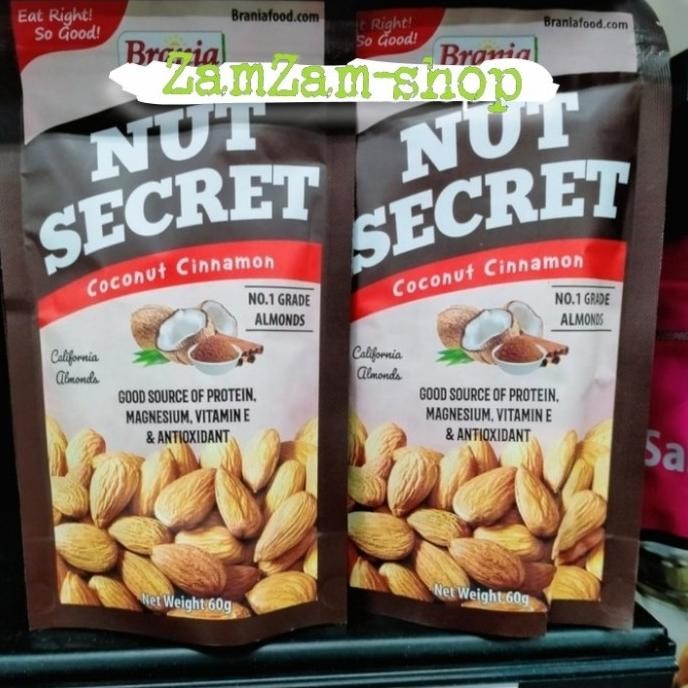 

nut secret brania almond coconut cinnamon 60gr Snack kacang Berkualitas