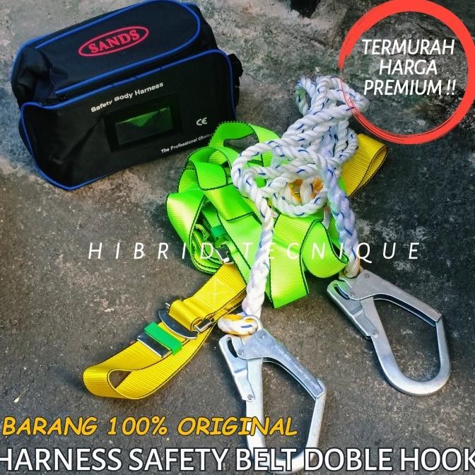 Sale Full body harness safety belt dobel hook / harness keselamatan safety gear Asli