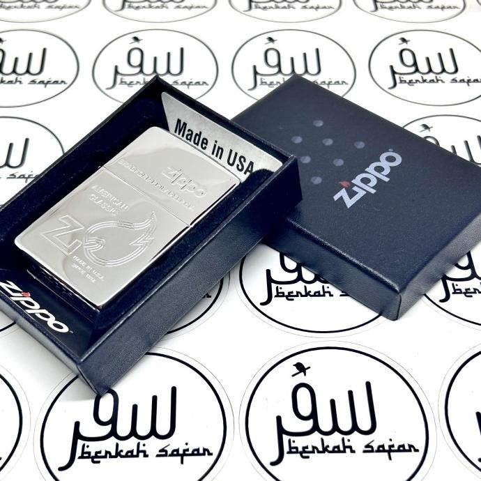 Baru Korek Zippo Silver American Classic Philadelphia High Polish Original