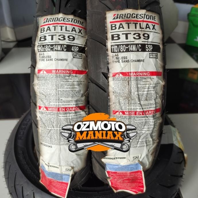 Paket Ban Battlax Bt39 90/80-14 & 110/80-14