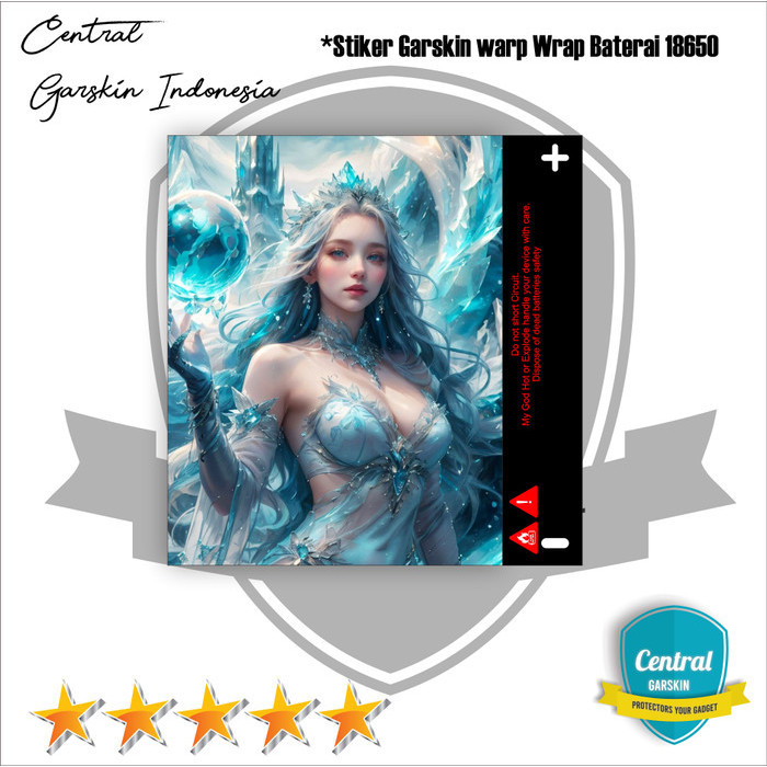 

Terlaris Stiker Wrap Baterai 18650 Girl Ai 01 Garskin Custom Case Laminasi Tebal COD