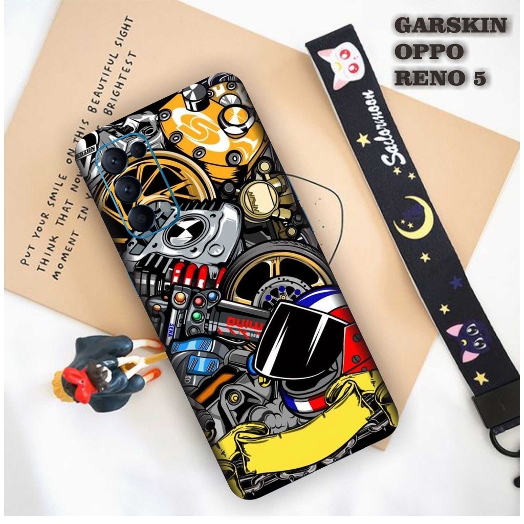 

Terlaris Oppo Reno Garskin Stiker Custom Case Laminasi Tebal COD