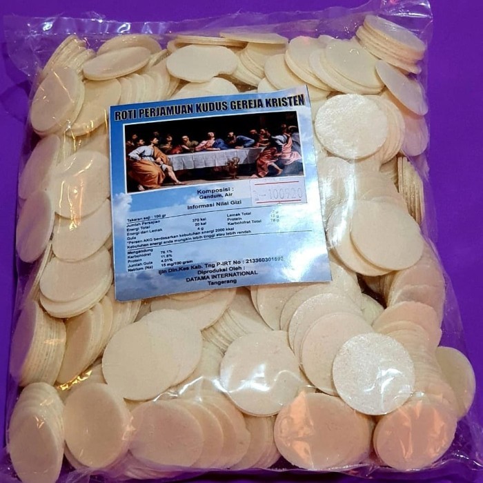 

Hosti Polos 250 gr roti perjamuan kudus gereja kristen katholik murah