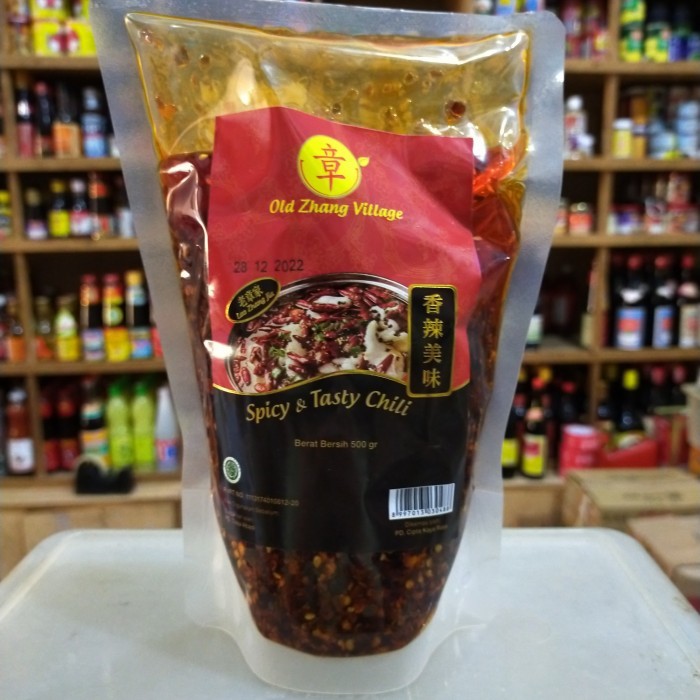 

Old Zhang Village Chili Sauce Pouch - Spicy & Tasty 500Gr