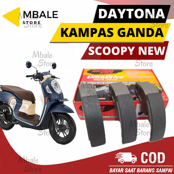 TERBARU Kampas Ganda Daytona Scoopy Prestige / Scoopy 2021 Original 4637 BISA GRAB