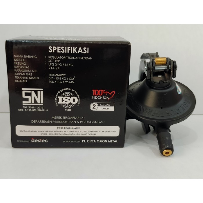 REGULATOR KOMPOR GAS / KEPALA GAS LPG STARCAM SC 23 S (TANPA METERAN)