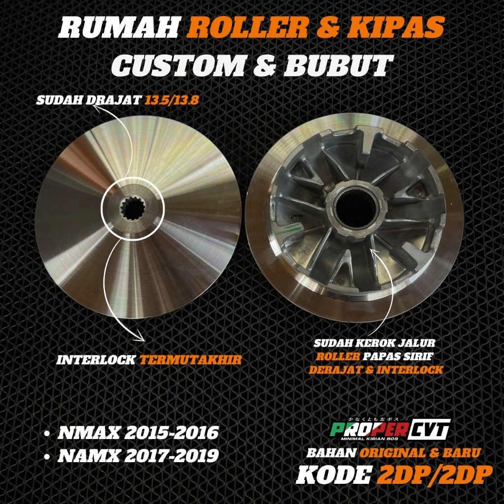 RUMAH ROLLER NMAX BUBUT RUMAH ROLLER NMAX PULLEY NMAX RUMAH ROLLER RACING NMAX 2DP
