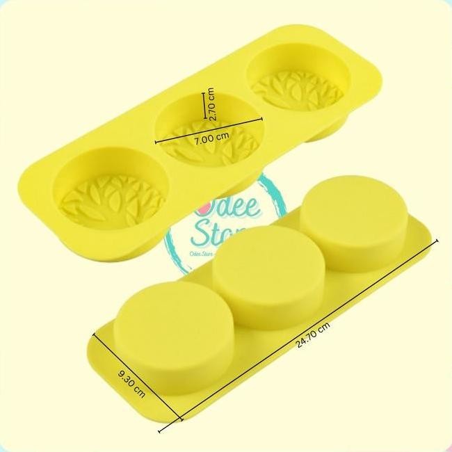CETAKAN SILIKON SILICONE MOLD BULAT MOTIF DAUN POHON LEAF TREE; SABUN SOAP CANDLE LILIN COKLAT KUE D