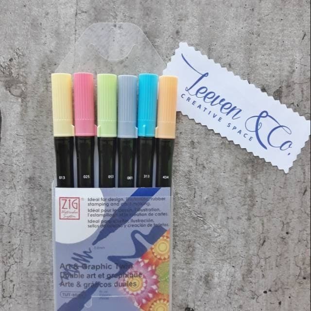 

ZIG KURETAKE ART & GRAPHIC TWIN 6 COLOUR SET TUT-80/6VAS (ALL SEASONS)