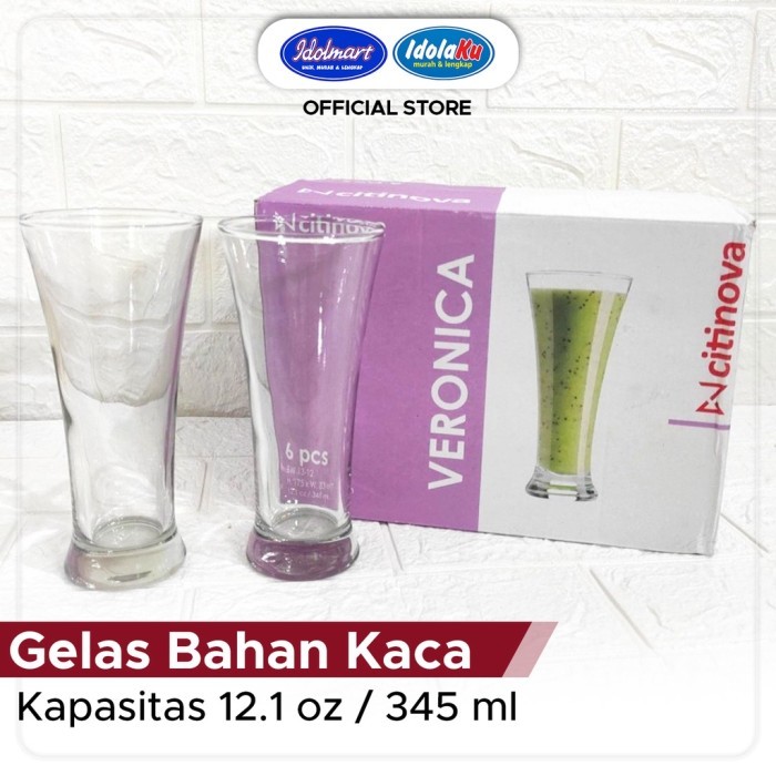 Idolmart Citinova Gelas Veronica Isi 6 Pcs Gelas Set Isi 6 Gelas Kado