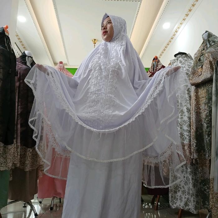 MUKENA MUTIARA MEWAH CANTIK DAN SUPER JUMBO