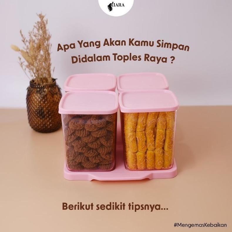 er-23 Toples Raya Toples Lebaran minimalis plastik tempat penyimpanan kue kering Termurah