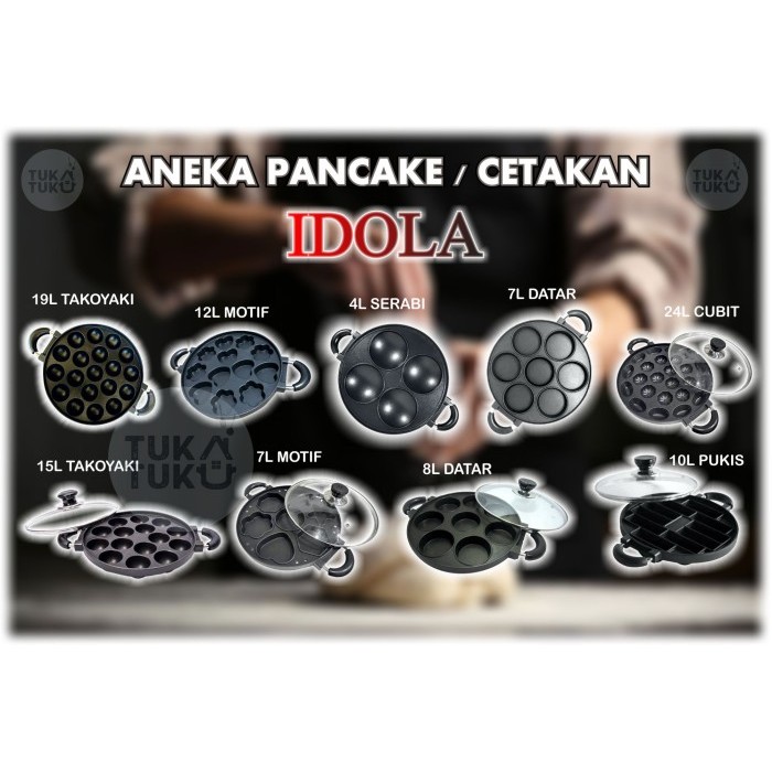 

READY STOCK CETAKAN KUE 7-8-10-12-15-19 LUBANG DATAR VARIASI TAKOYAKI PUKIS SERABI IDOLA ANTI
