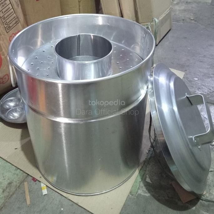 

New Dandang Bakso Aluminium Tebal 40 Cm Tong Sarang Atas Gratis Centong