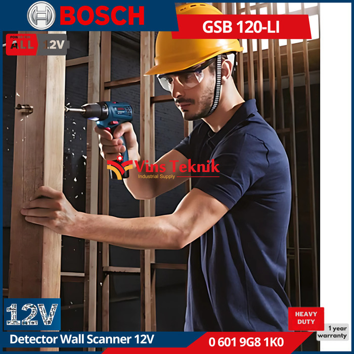 Mesin Bor Baterai 12V Cordless Impact Drill Gsb120Li Bosch Gsb 120 Li