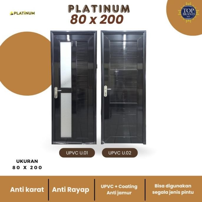 Best Pintu Black Upvc 80X200