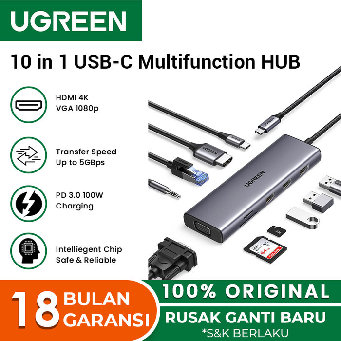 10 in 1 USB HUB type C UGREEN