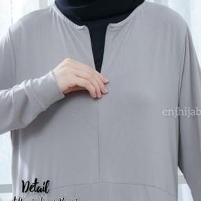 Manset Gamis Lengan Panjang Busui Sleting Kekinian Bahan Jersy Premium Promo